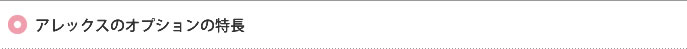 アレックスのオプションの特長